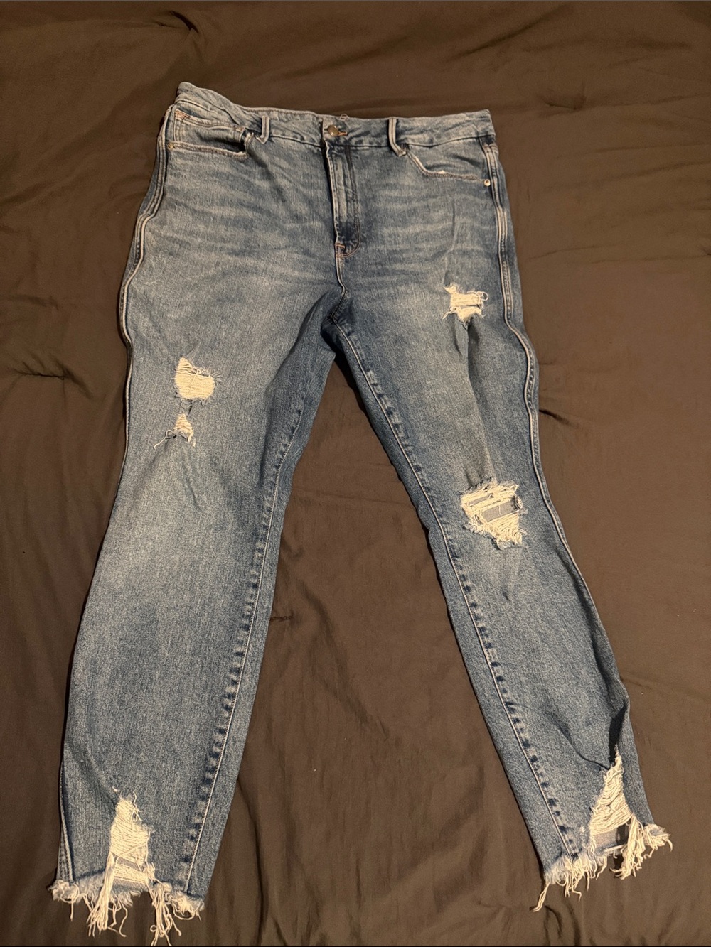 Blue Distressed Women’s Jeans